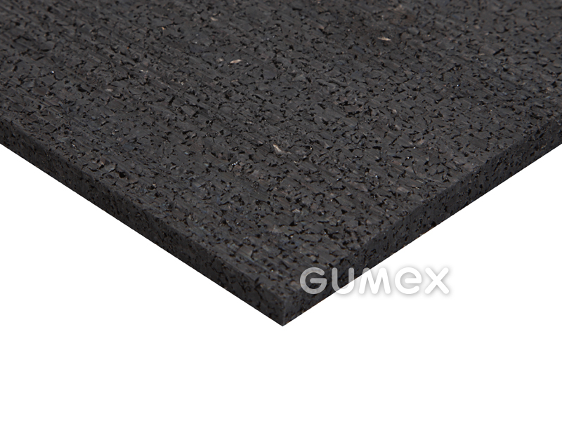 ELASTON-ELTEC GR 950 FS, 20mm, 2000x1000mm, 950kg/m3, recycelter Gummi, PU-Bindemittel, schwarz, 